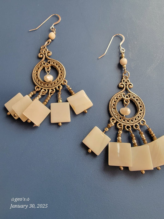 Tambourine Earrings | Dangle Earrings | Birdcage Earrings